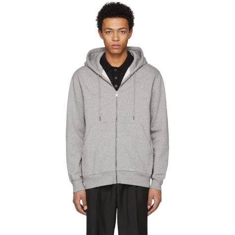 burberry cotton jersey zip-front hooded top|Burberry men's hoodie.